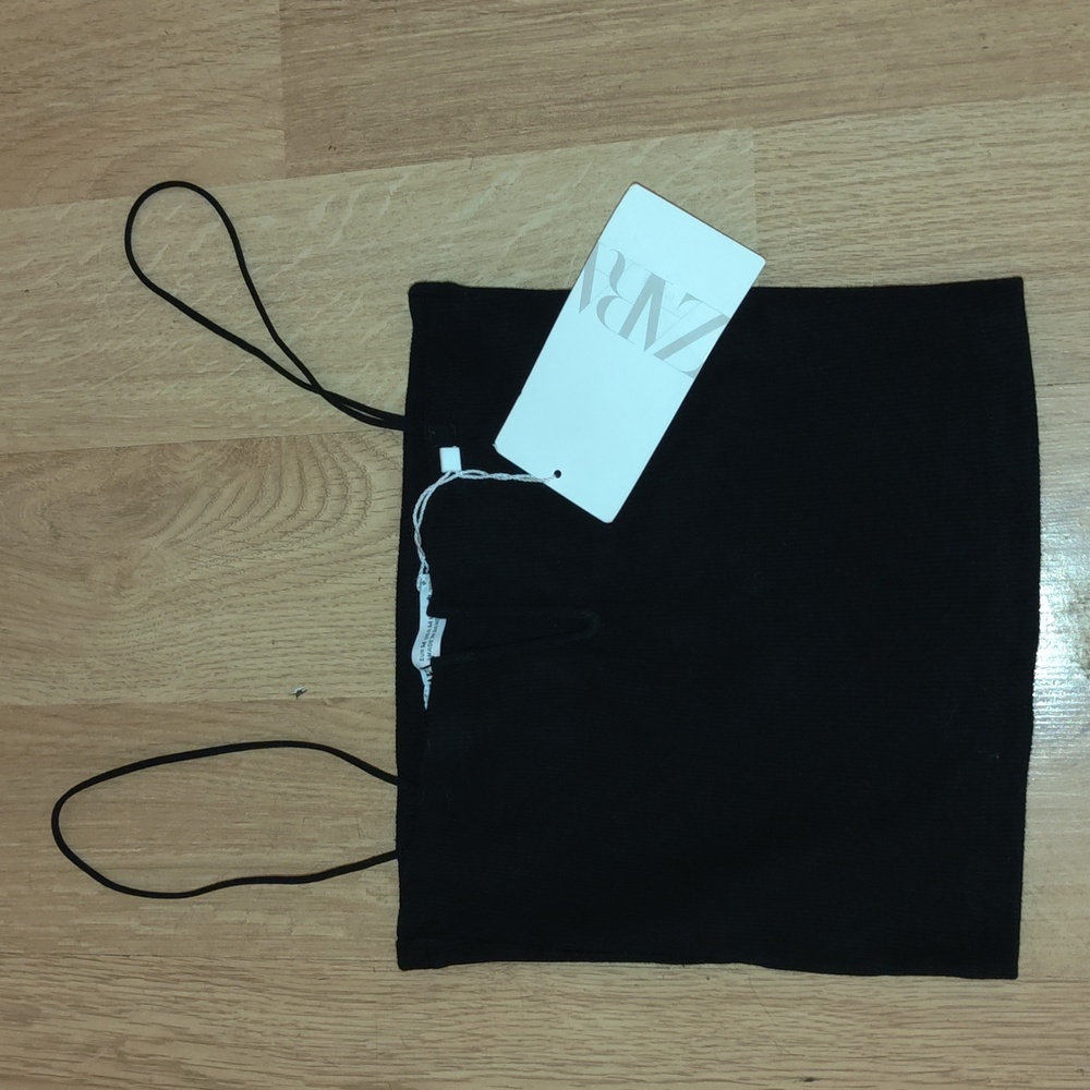 Zara Satin Asymmetrical Tube Top US Size M NWT